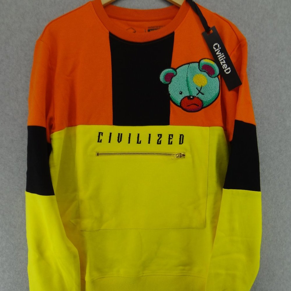 NWT Civilized crewneck sweatshirt with embroidered bear, multiple sizes